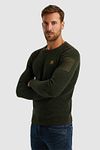 PME Legend Sweater Rib Melange Dark Green Model / Zijkant