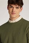 Tommy Hilfiger Sweater Essential Structure Olive Green Model / Detail
