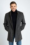 Suitable Caleb Coat Wol Herringbone Grijs Model / Voorkant