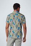 No Excess Short Sleeve Overhemd Print Groen Model / Achterkant