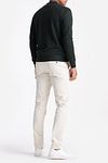 King Essentials The Robert Long Sleeve Poloshirt Merino Donkergroen Model / Achterkant