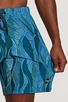 Shiwi Badeshorts Blätter Blau Model / Detail