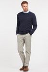 Jersey Barbour Tisbury de mezcla de lana en azul marino Model / Voorkant