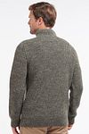 Jersey con cremallera Barbour NewTyne de lana verde oscuro Model / Achterkant