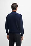 Jersey Half Zip BOSS Ebrando-P en azul marino Model / Achterkant
