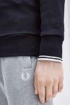Jersey half zip Fred Perry azul marino Model / Detail
