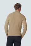 Jersey No Excess con cuello mock beige Model / Achterkant