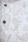 John Miller Skjorte i Hørblanding med Paisley Print Beige Product / Detail