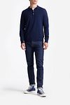 King Essentials The Robert Long Sleeve Polo Shirt Merino Navy Model / Voorkant