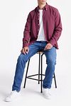 King Essentials The Tommy Overhemd Bordeaux Model / Voorkant