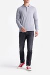 King Essentials The Robert Langærmet Poloshirt Merino Grå Model / Voorkant