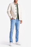 King Essentials The Benjamin Overshirt Ecru Model / Voorkant