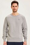KnowledgeCotton Apparel Elm Melange Pullover Grå Model / Voorkant
