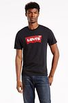 Levi's T-shirt Logo Print Zwart Model / Voorkant