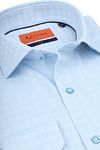 Suitable Overhemd Twill Print Lichtblauw Product / Detail