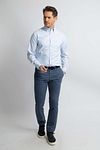 Steppin' Out Shirt Twill Light Blue Model / Voorkant