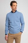 Suitable Lambswool Pullover O-Neck Light Blue Model / Voorkant
