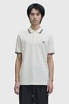 Fred Perry Polo Shirt Twin Tipped M3600 Ecru 84A Model / Voorkant