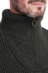 Maglione Barbour New Tyne Zip in lana verde oliva Model / Detail