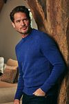 Maglione in lana d’agnello Suitable girocollo blu royal Model / Voorkant