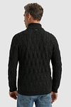 Maglione Vanguard heavy knit con mezza zip nero Model / Achterkant