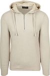 Marc O'Polo Hooded Half Zip Pullover Structured Bi-Colour Ecru 5000010756-2532 + 620502260210-709 kopen | Suitable