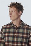 Camicia No Excess a quadri caramello Model / Voorkant