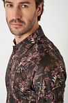 Camicia Desoto con stampa Raw Umber Jungle marrone Model / Detail