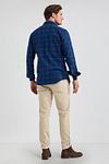 McGregor Overshirt de tartán a cuadros azul marino Model / Achterkant