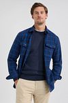 McGregor Overshirt w kratę tartan, granatowy Model / Voorkant