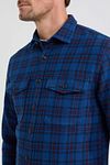 McGregor Overshirt w kratę tartan, granatowy Model / Detail
