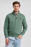 McGregor sweter z półzamkiem w kolorze zielonym Model / Voorkant