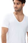 Mey Dry Cotton T-Shirt de cuello pico blanco (pack de 2) Model / Voorkant