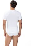 Mey Noblesse T-Shirt de cuello de pico Blanco Model / Achterkant