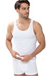 Mey Dry Cotton Athletic Singlet Biały Model / Voorkant