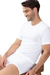 Mey Dry Cotton Rundhals T-shirt Weiß Model / Voorkant