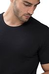 Mey Dry Cotton T-Shirt z okrągłym dekoltem czarny Model / Detail