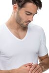Mey T-Shirt con scollo a V Dry Cotton bianca 2-Pack Model / Zijkant