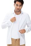 Mey T-Shirt z okrągłym dekoltem Dry Cotton Biały Model / Voorkant