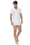 Mey V-hals Dry Cotton T-shirt Hvid 2-Pack Model / Voorkant