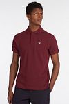 Barbour Tartan Pique Poloshirt Bordeaux Model / Voorkant