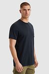 PME Legend T-shirt Jacquard Stripe Navy Model / Zijkant