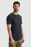 PME Legend T-Shirt Textured Stripe Navy Model / Zijkant