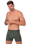 Muchachomalo Boxershorts 3-Pack Solid Grøn 582 Model / Voorkant