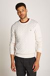 Tommy Hilfiger Pullover Cable Off White Model / Voorkant