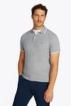 Tommy Hilfiger Linen Piqué Poloshirt Groen Model / Voorkant