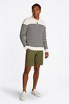 Tommy Hilfiger Racking Half-Zip z teksturą w paski biel/granat Model / Voorkant