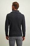 State Of Art sweter z półgolfem i zamkiem 1/2 w melanżu, granatowy Model / Achterkant