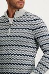 State Of Art half zip w kolorze szaroniebieskim z nadrukiem Model / Detail