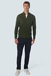 Chaleco jacquard No Excess verde oscuro Model / Voorkant